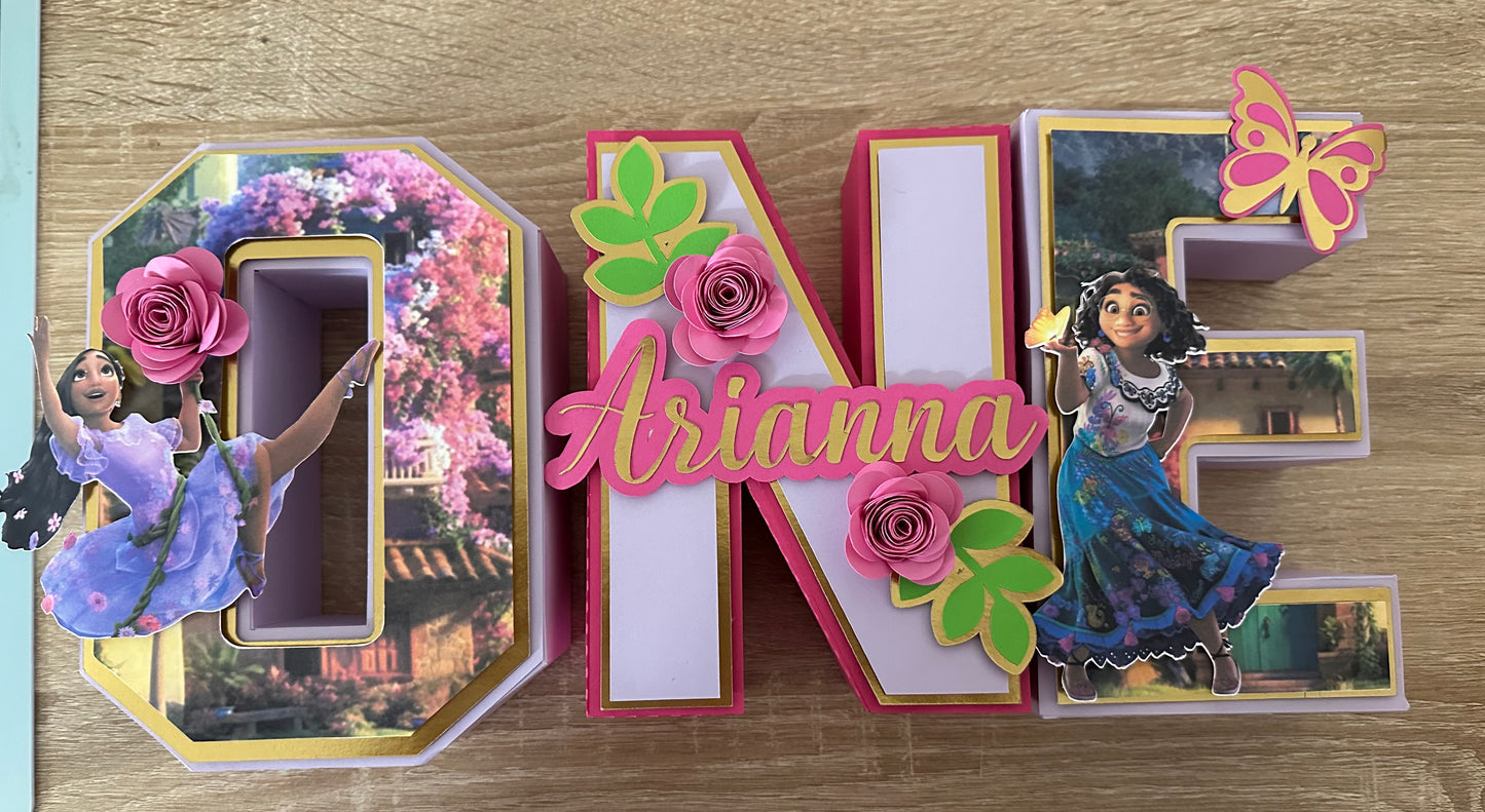3D ONE Letters