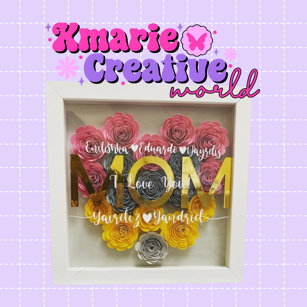 8x8 heart flower box