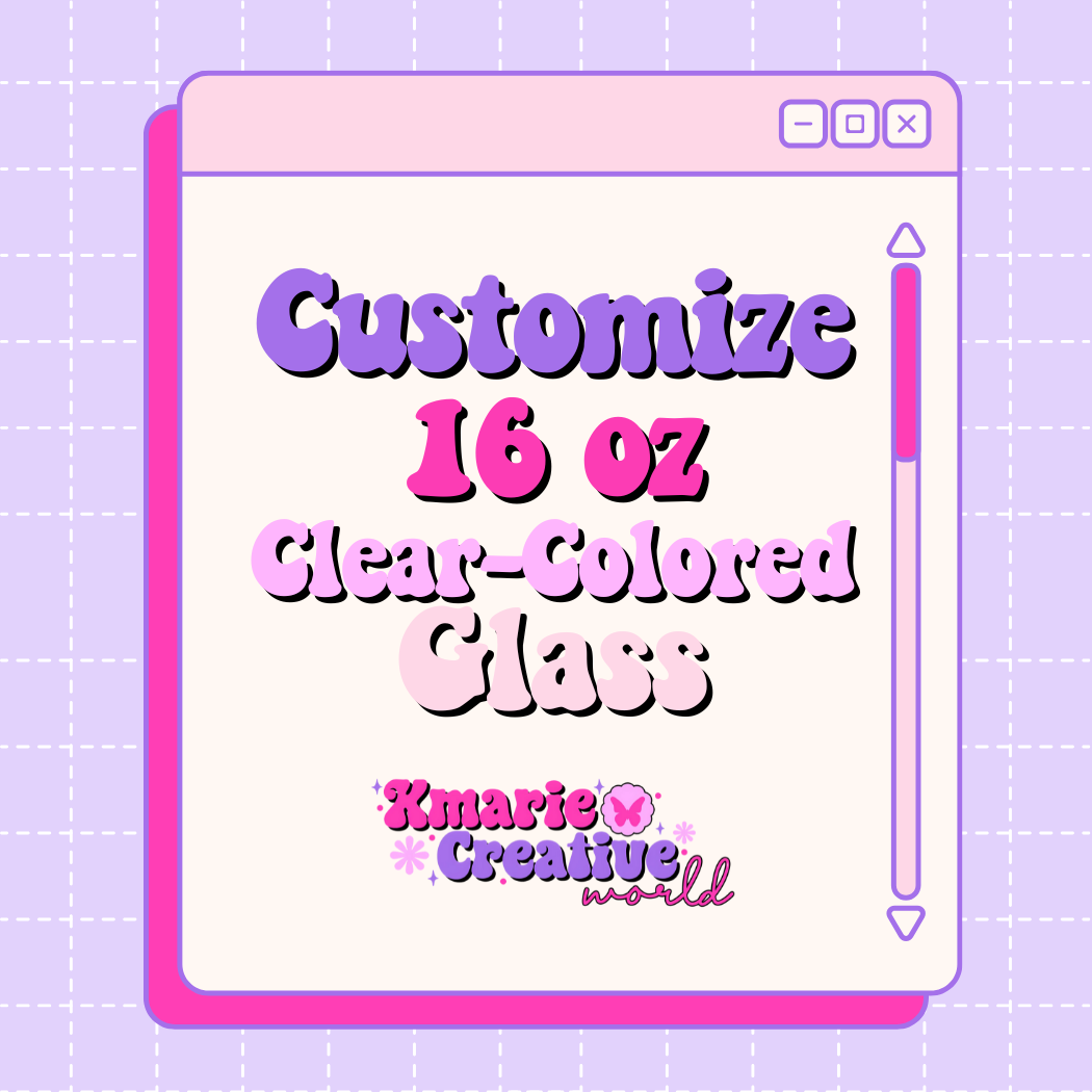 Custom 16oz Clear-Colored Glass