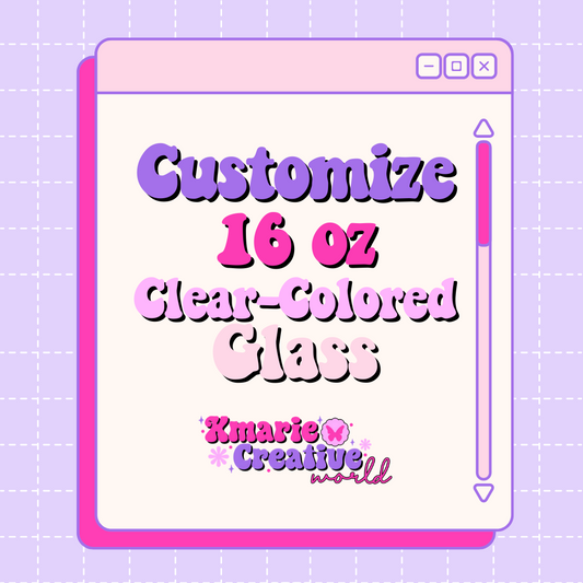 Custom 16oz Clear-Colored Glass