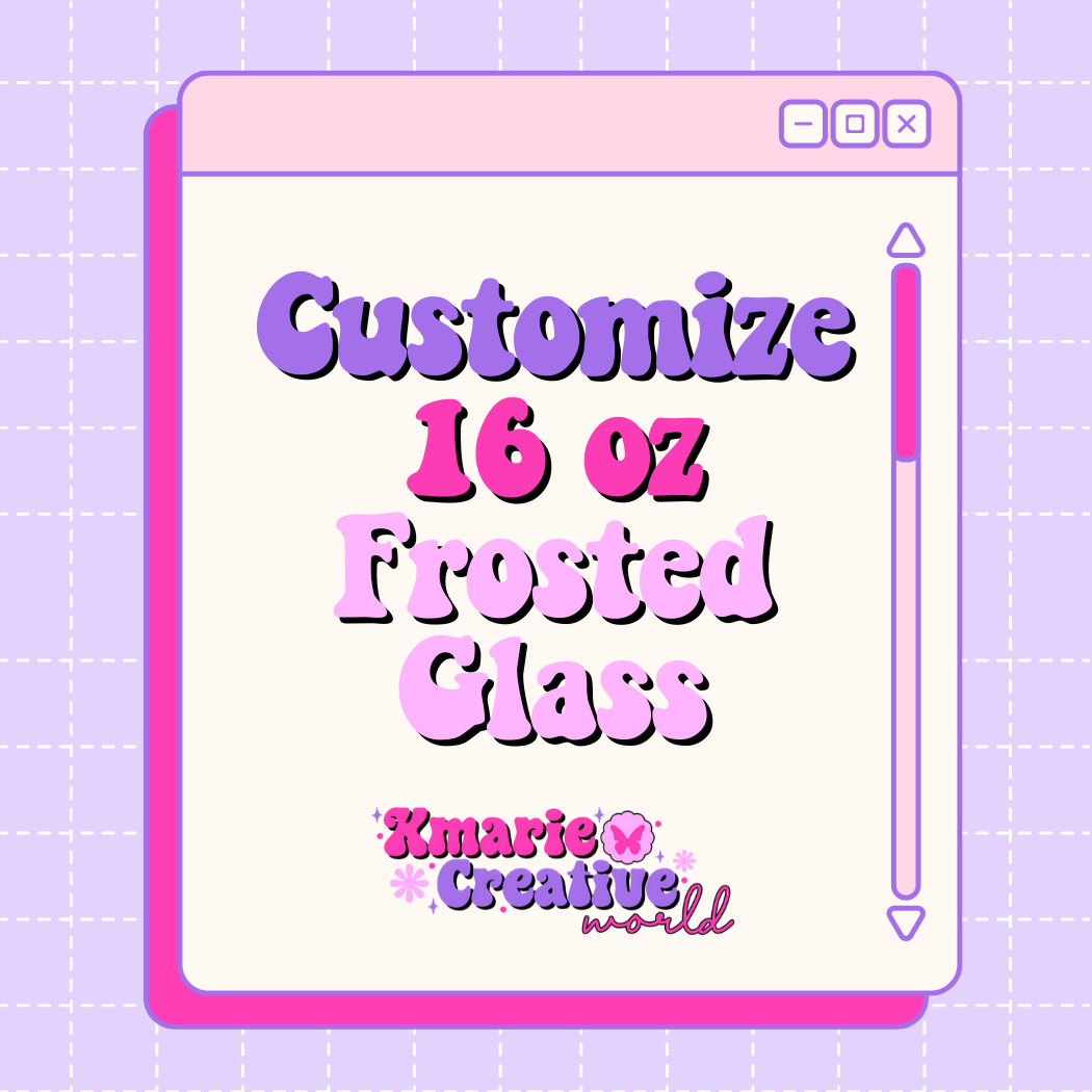Custom 16oz Frosted Glass Cup