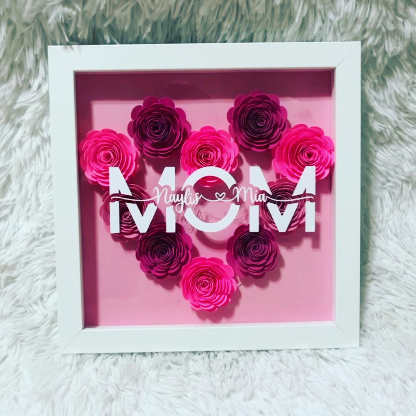 8x8 heart flower box