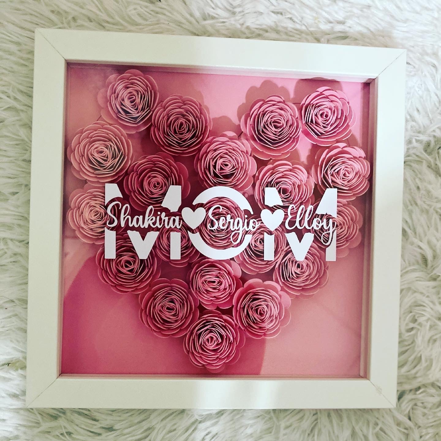 8x8 heart flower box