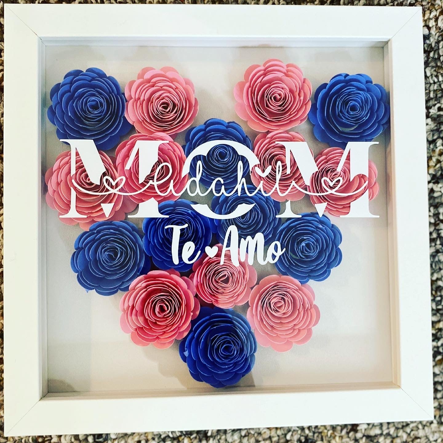 8x8 heart flower box