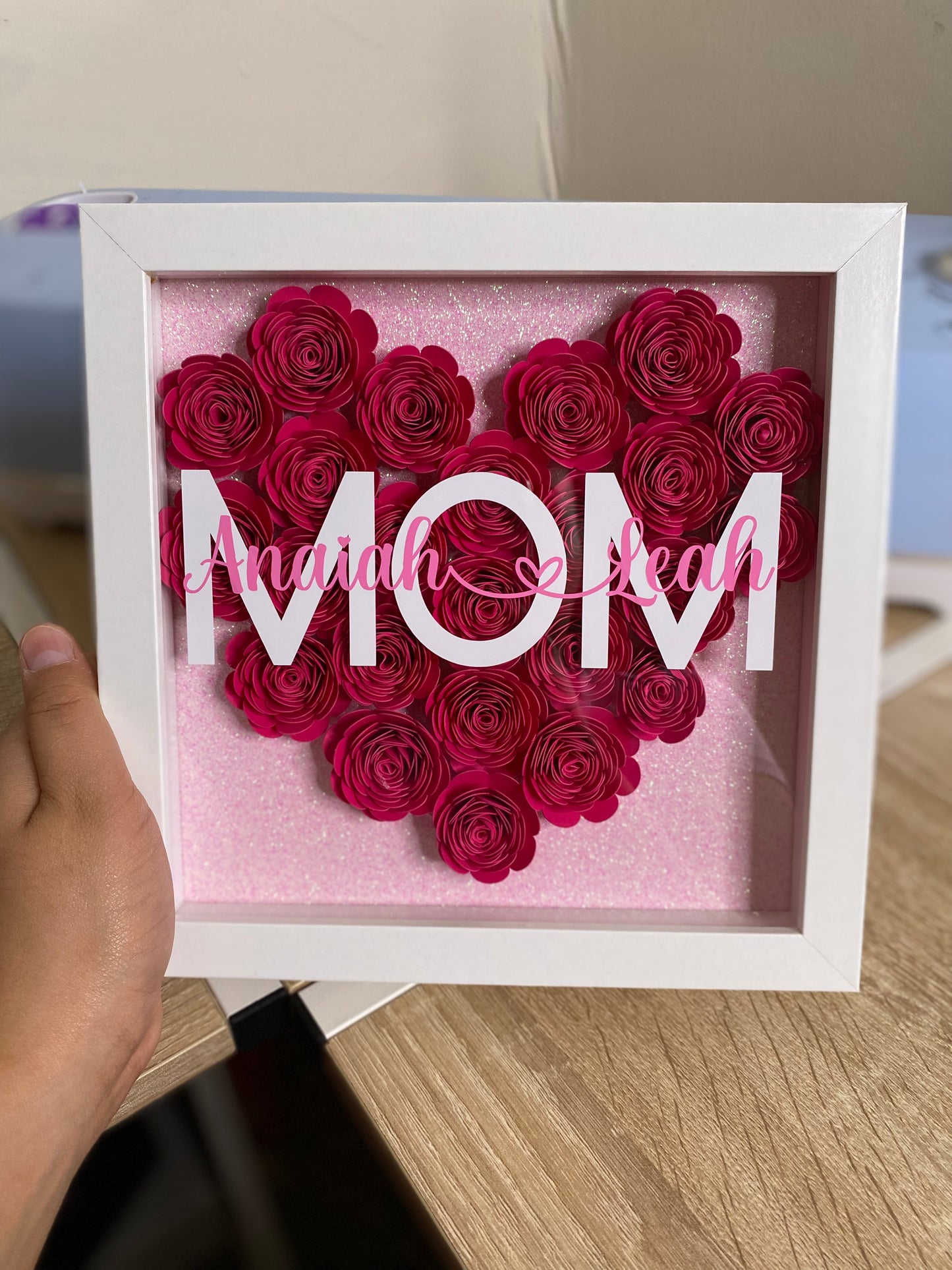 8x8 heart flower box