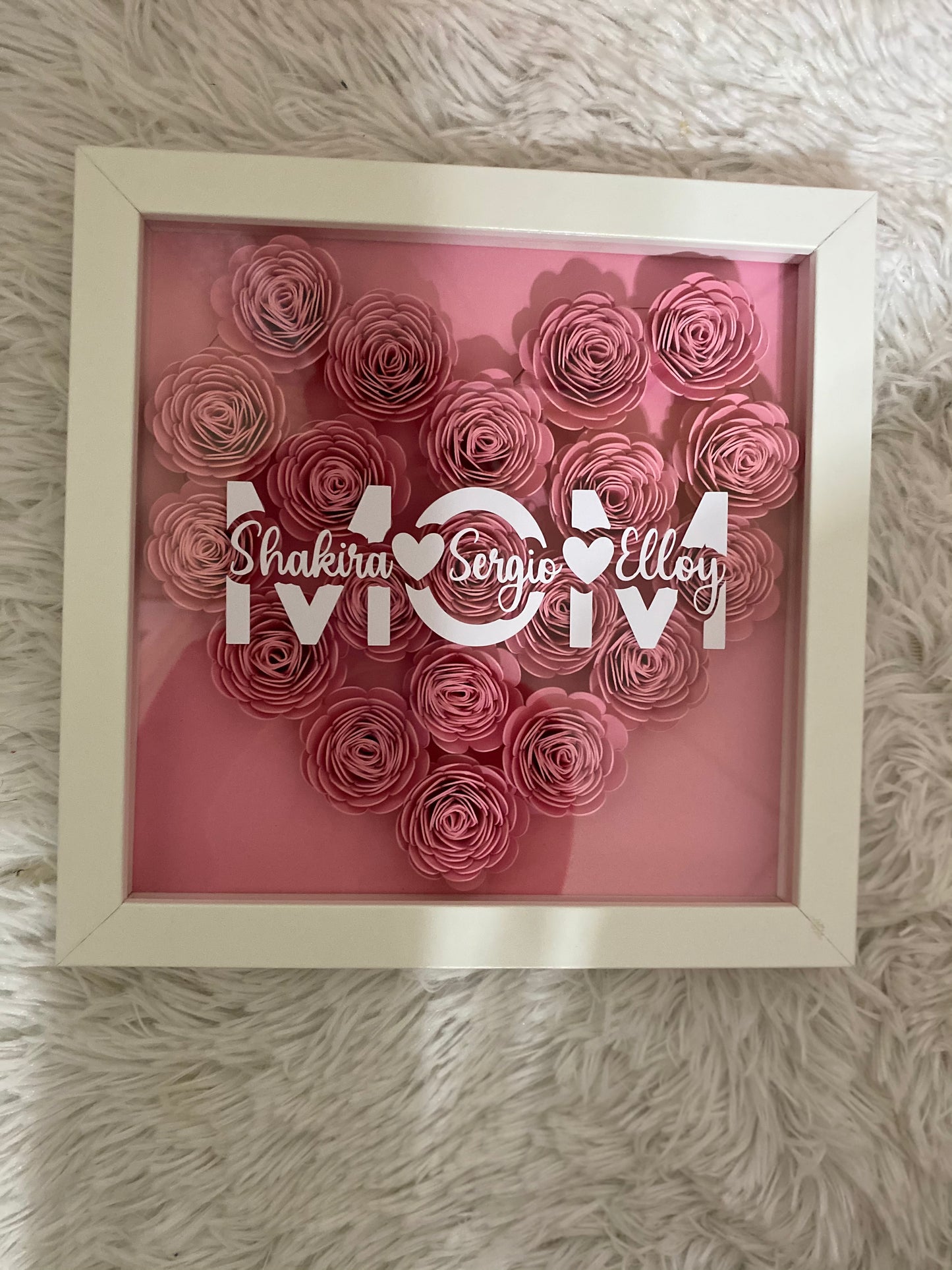 8x8 heart flower box