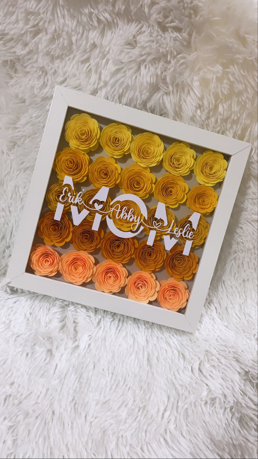 8x8 Full Flower Shadow Box